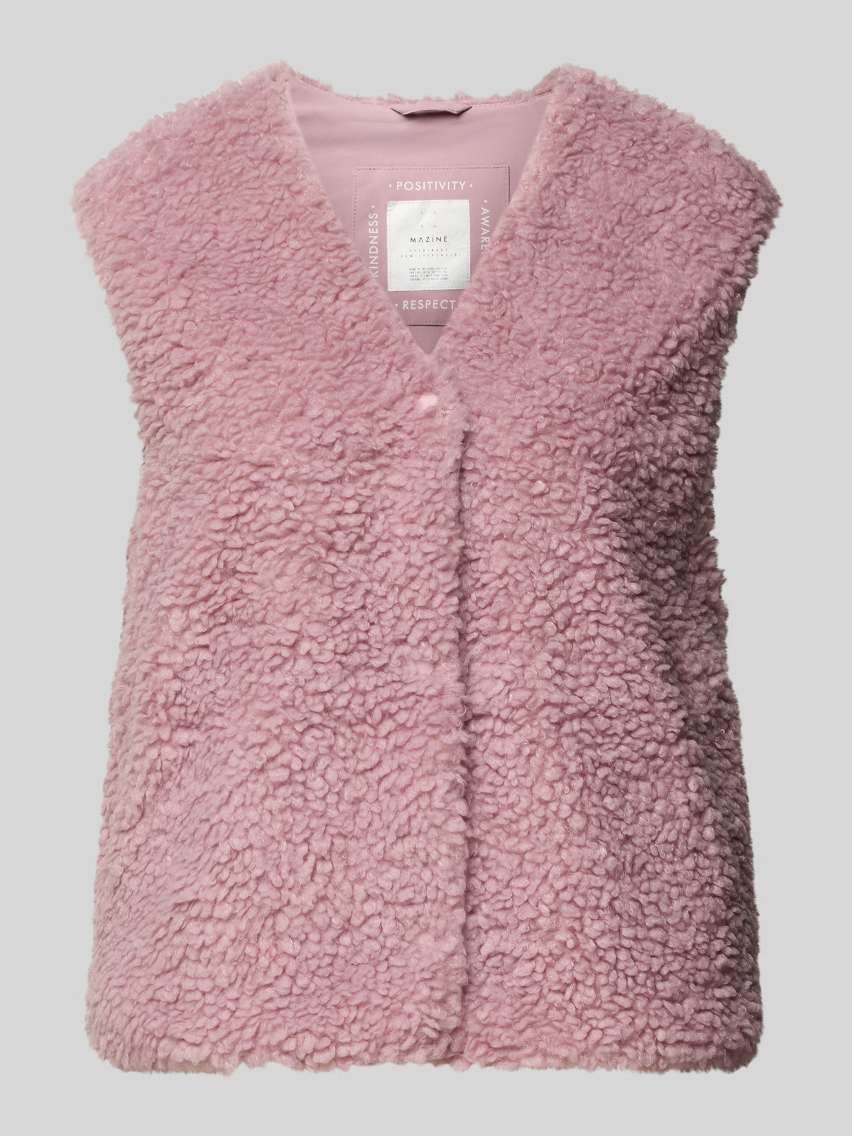 Weste aus Teddyfell mit V-Ausschnitt in rosa | Peek & Cloppenburg* Düsseldorf DE