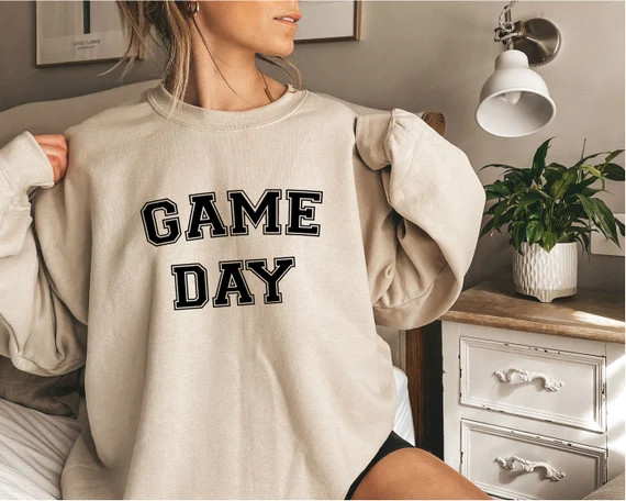 Game Day SweatShirt, Game Day Shirt, Football Shirt, Women Football Sweat, Women Football Tee, Su... | Etsy (US)