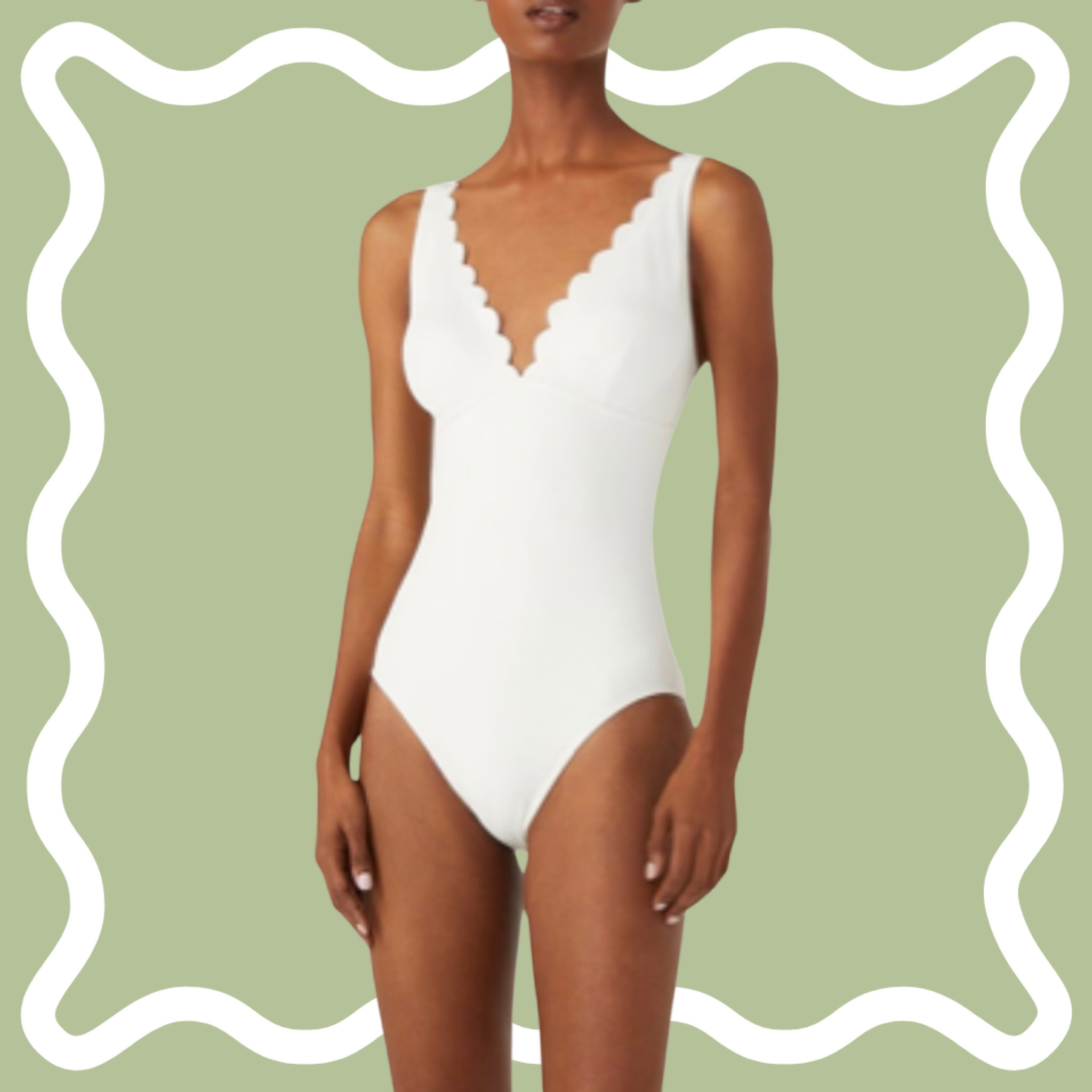 Scalloped one piece 

#LTKstyletip #LTKswim #LTKSeasonal