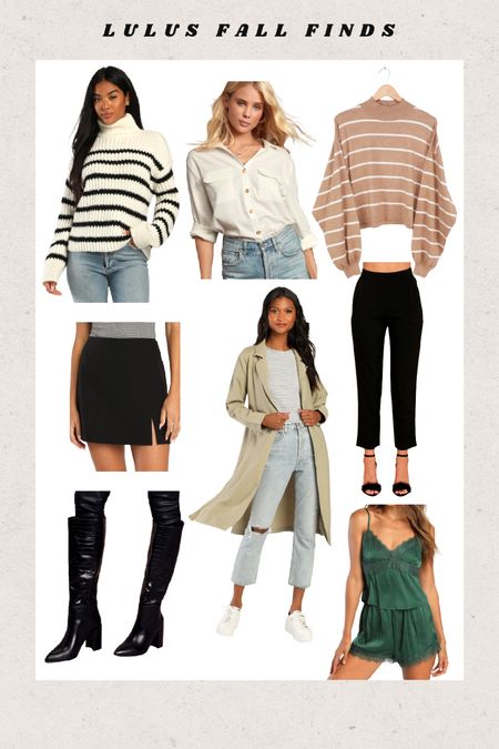 Recent lulus fall purchases! They have the cutest fall sweaters, skirts, pants, satin pj sets, boots and trench coats!! #fallfashion #fallfashionfinds #workwear #businesscasual #fallfits #fallstyle #affordableoutfits

#LTKunder100 #LTKworkwear #LTKunder50