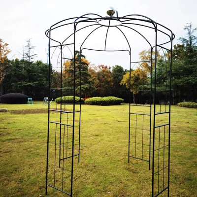 Metal Garden Arch Iron Garden Arbors Gazebo Dia 81.3'' X 114.2'' High Birdcage Shape Pergola Pavilion For Wedding Ceremony | Wayfair North America