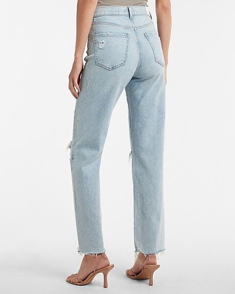 Super High Waisted Ripped Raw Hem Modern Straight Jeans$88.00$88.00$49 in Cart for Insiders5 out ... | Express