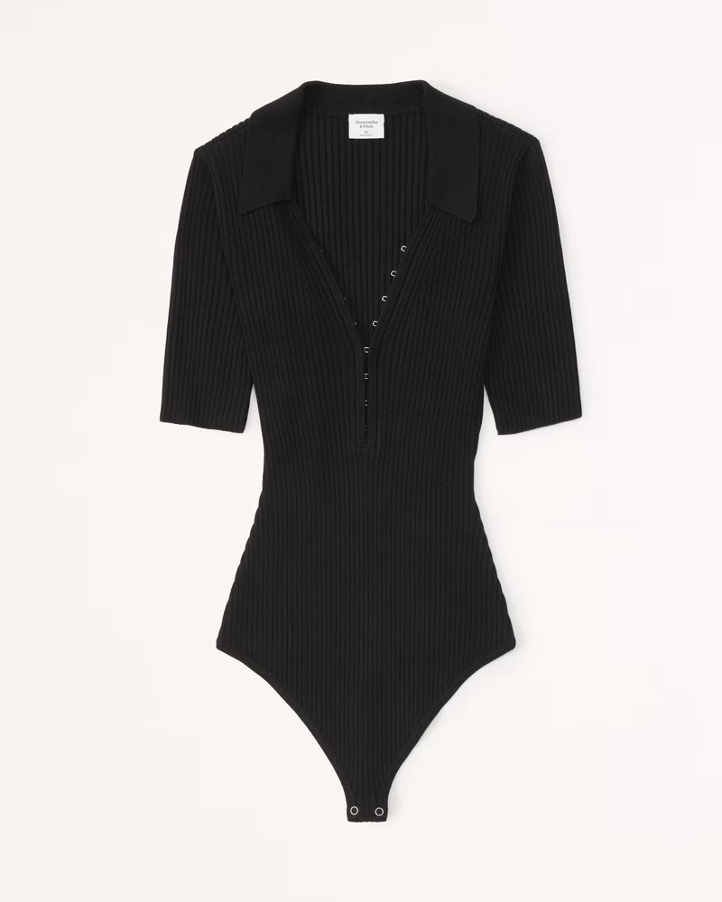 Hook-and-Eye Polo Bodysuit | Abercrombie & Fitch (US)