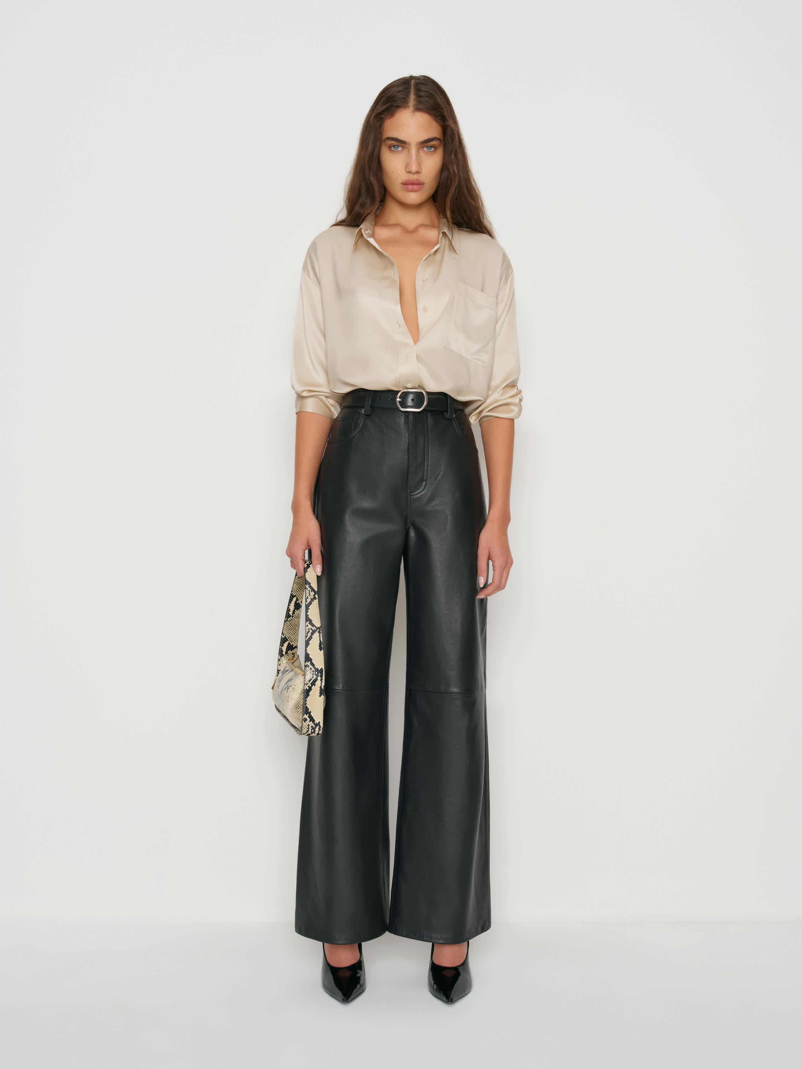 Eli Oversized Silk Shirt | Reformation (Global)