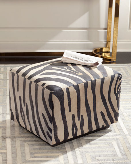 Massoud Morano Hairhide Ottoman | Neiman Marcus