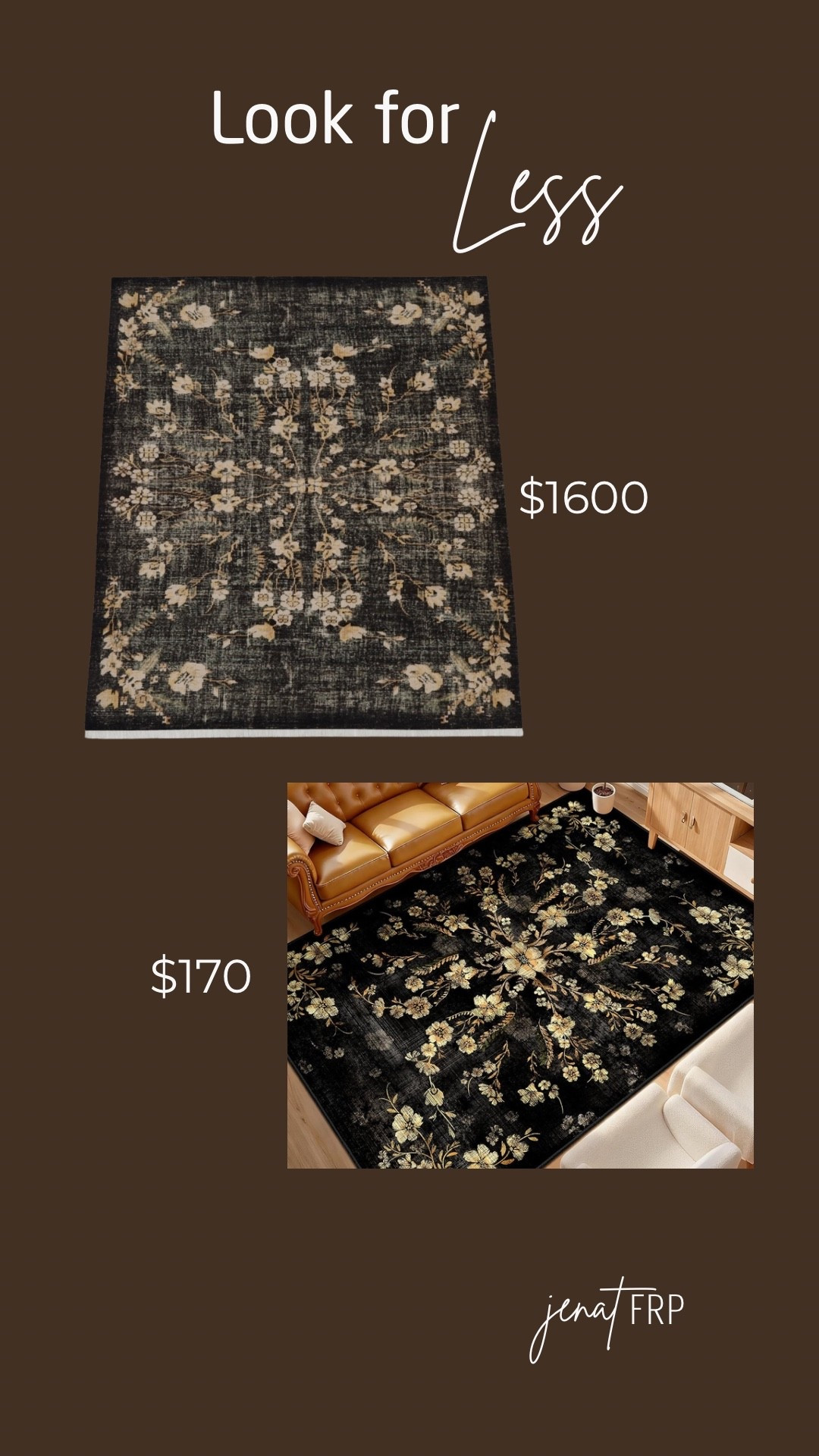 My living room rug look for less. 🖤

#LTKHome