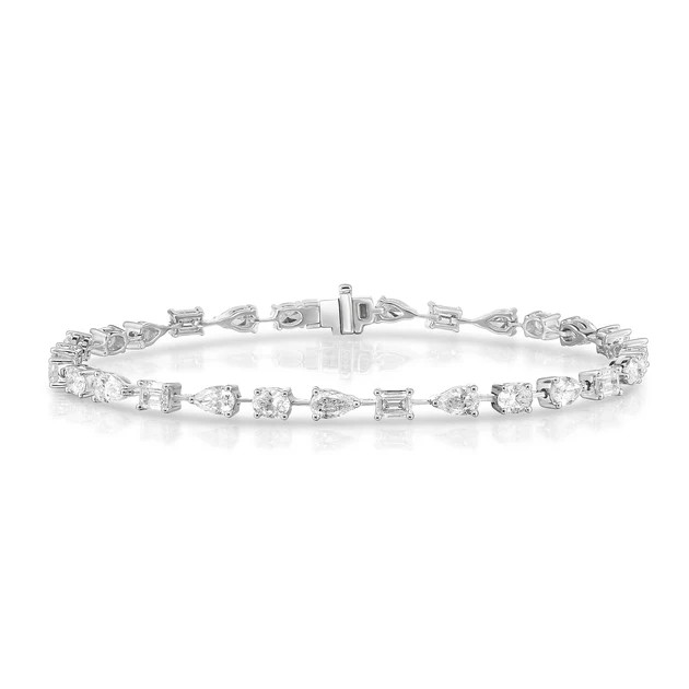 Mixed Shape Diamond Tennis Bracelet | Alexandra Beth