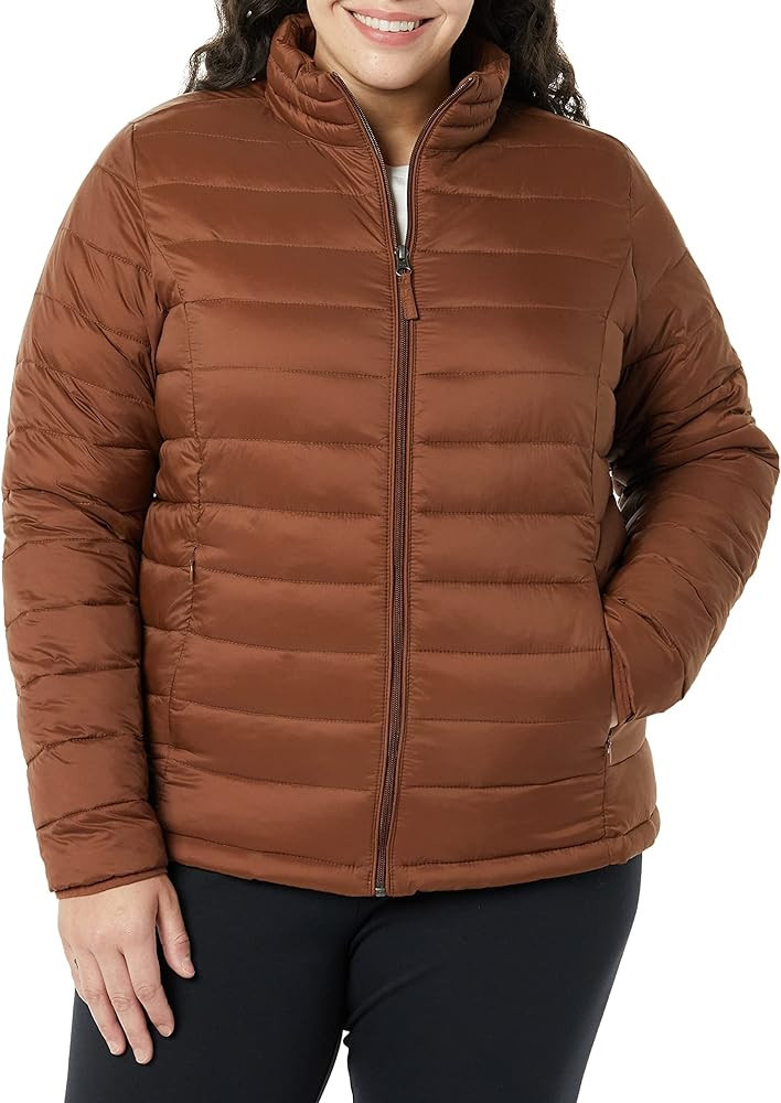 Women's Lightweight Long-Sleeve Water-Resistant Puffer Jacket (Available in Plus Size) | Amazon (US)