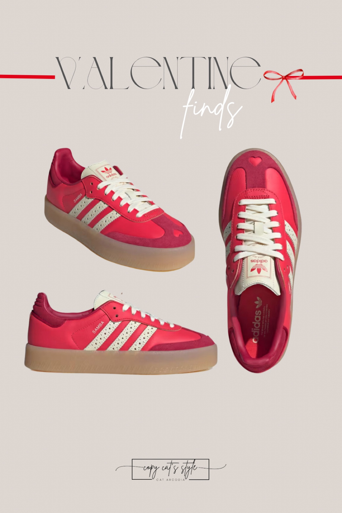 Adidas Sambae Red Heart Sneakers, Adidas Valentine’s Day sneakers, red sambas 

#LTKSeasonal #LTKStyleTip #LTKShoeCrush