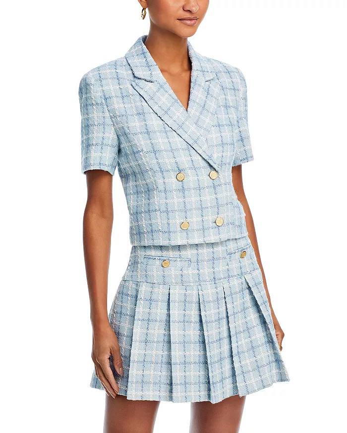AQUA Tweed Short Sleeve Blazer - Exclusive Back to results -  Women - Bloomingdale's | Bloomingdale's (US)