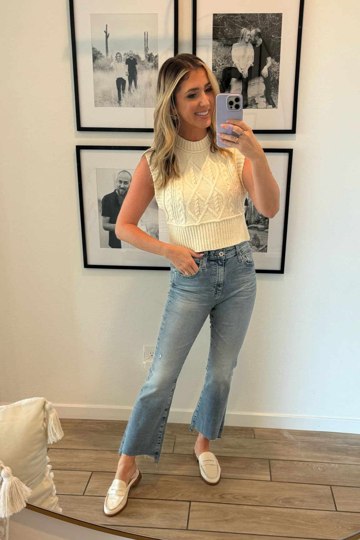 Love this jeans outfit from the Nordstrom anniversary sale!! Jeans top and slide one run tts 

#LTKFindsUnder100 #LTKStyleTip #LTKxNSale