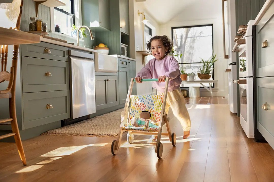 The Buddy Stroller | Wooden Toy Stroller & Walker | Lovevery | LOVEVERY