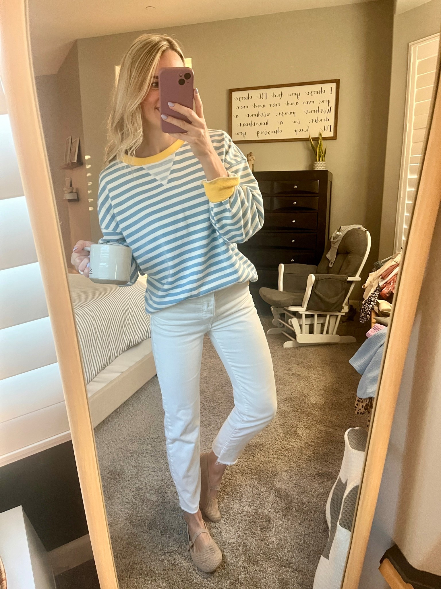 Finally added some color! Spring teacher outfit idea—love this sweater that comes in tons of other colors! I sized up one in these Levi’s  

#LTKWorkwear