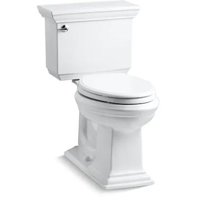 KOHLER Memoirs White Elongated Chair Height 2-piece WaterSense Toilet 12-in Rough-In Size (Ada Co... | Lowe's