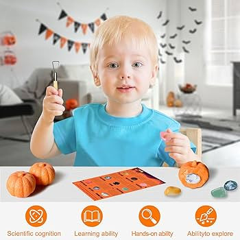 for Kids, 3 Pumpkin Orange Bath Soap with Gemstone Inside Dig It Up Kit Thanksgiving Toys Boys Gi... | Amazon (US)