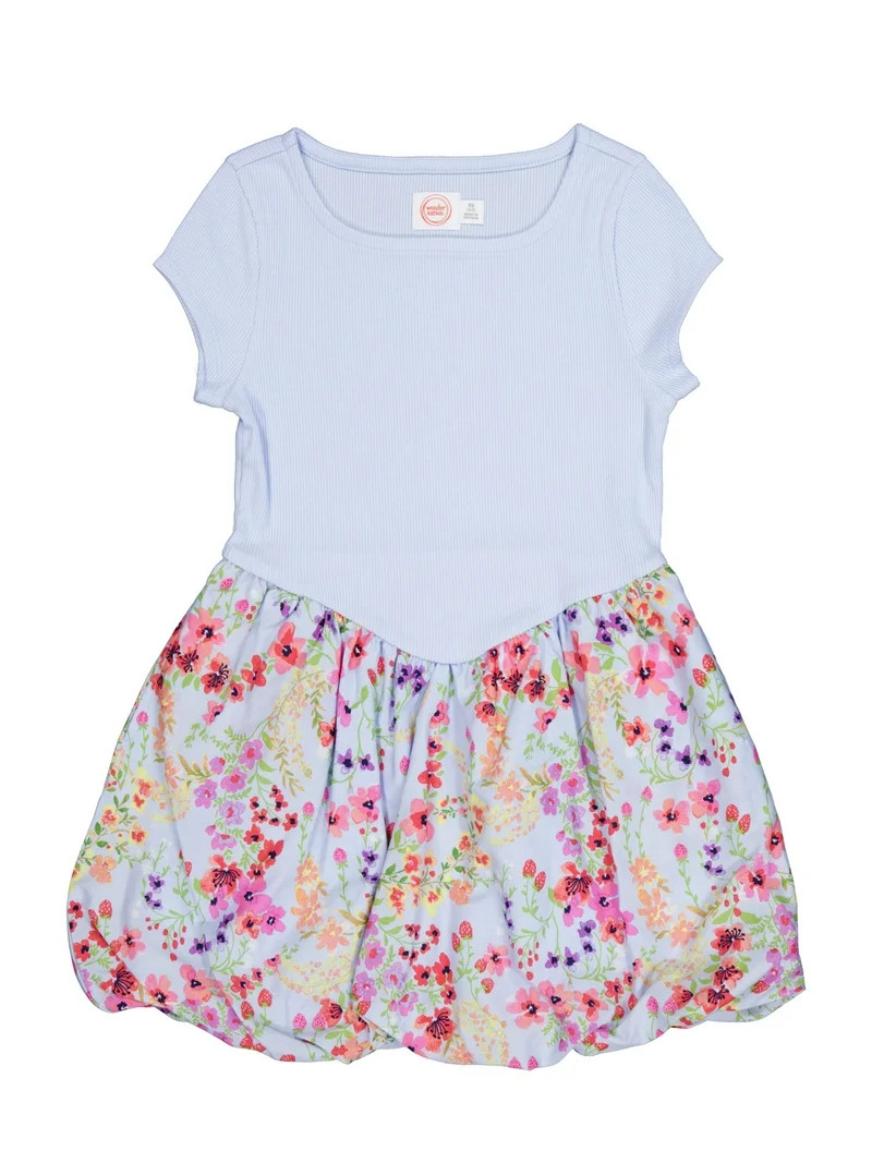 Wonder Nation Girls Bubble Dress, Sizes 4-18 & Plus | Walmart (US)