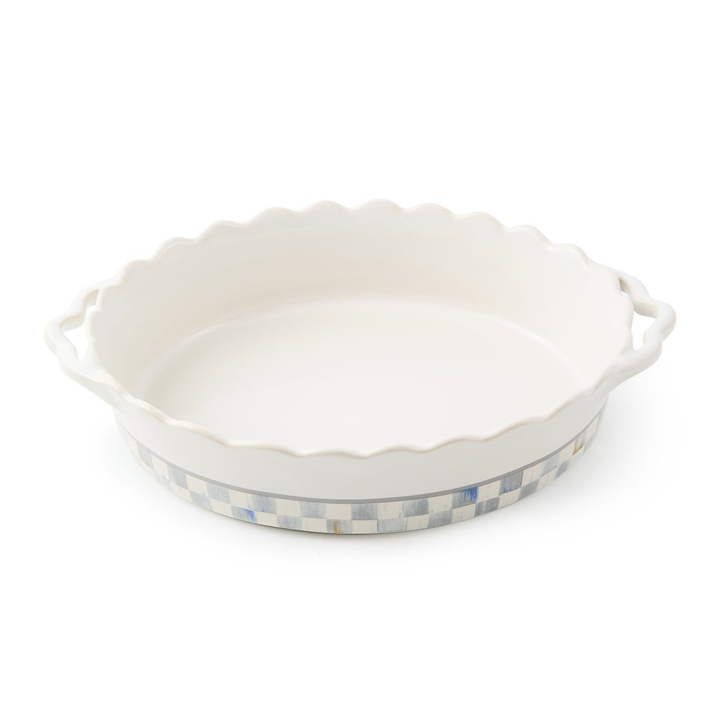 Sterling Check Everyday Medium Oval Baker | MacKenzie-Childs
