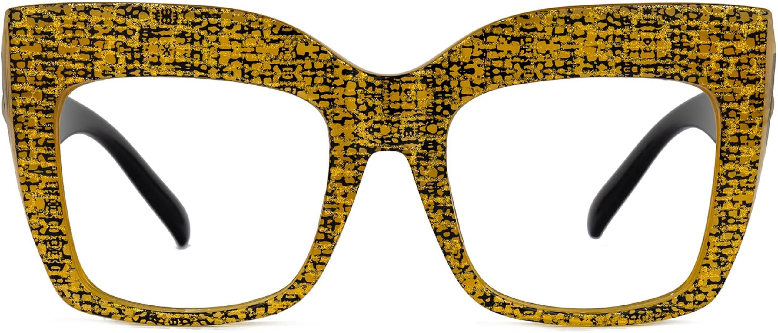 Zeelool Vintage Oversized Thick Cat Eye Glasses for Women with Non-prescription Clear Lens FP0668 | Amazon (US)