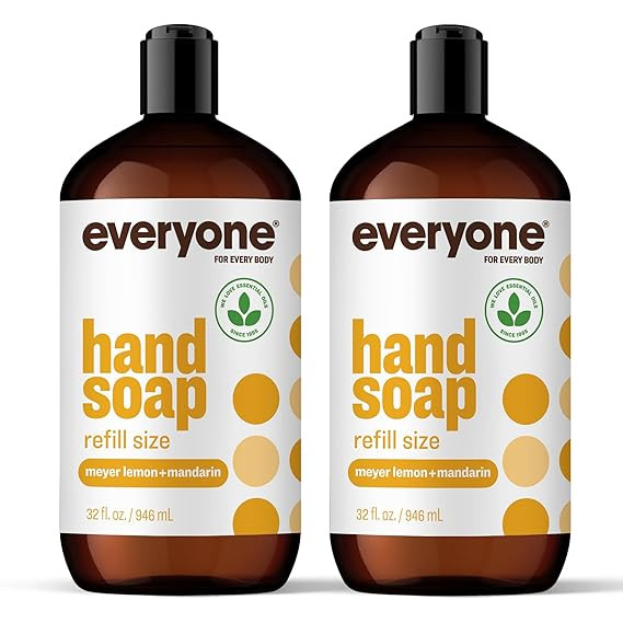 Everyone Liquid Hand Soap Refill, 32 Ounce (Pack of 2), Meyer Lemon and Mandarin, Plant-Based Cle... | Amazon (US)