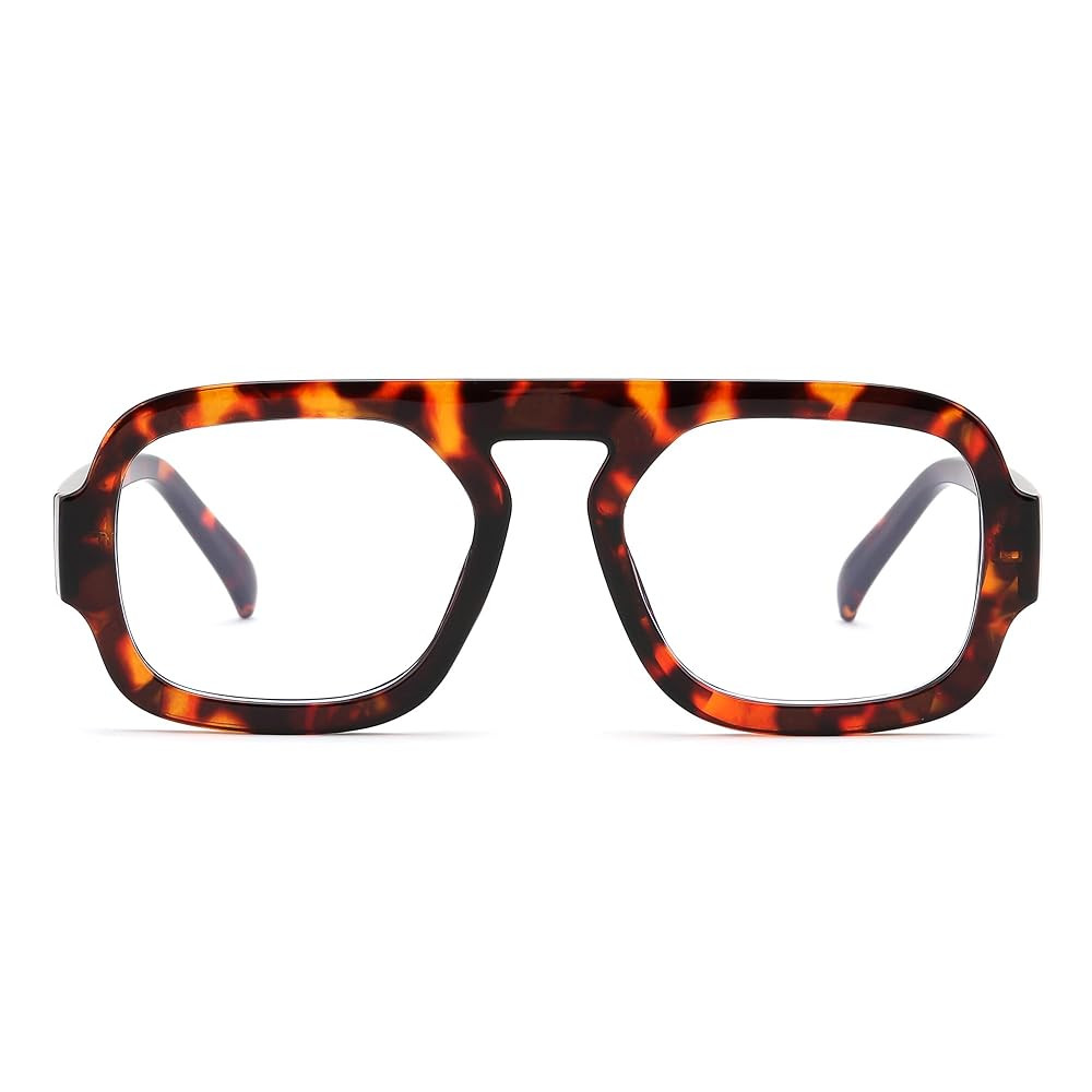 FEISEDY Fashion Blue Light Blocking Glasses for Woman Men Trendy Vintage Square Frame Stylish Fak... | Amazon (US)