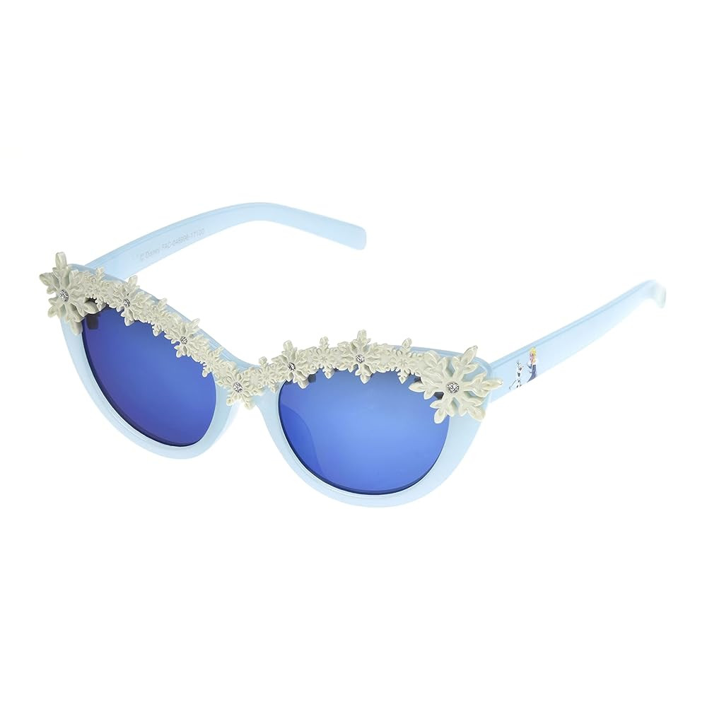 Disney Girls Frozen Snowflakes Kids Cat Eye Sunglasses, Light Blue, 48 | Amazon (US)