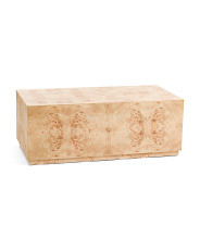 47in Burl Wood Rectangular Coffee Table | Marshalls