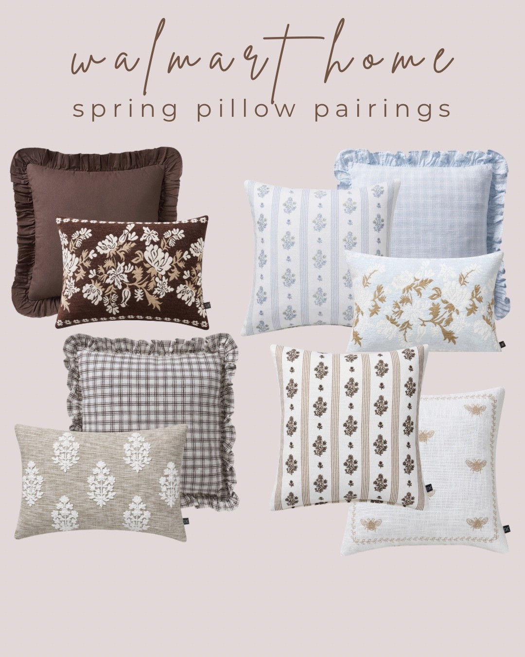 Affordable pillows- perfect for quick spring refresh! Indoor and outdoor options 😍 

Walmart home finds, Walmart spring decor, my Texas house new arrivals, spring pillows, living room, bedroom 

#LTKSeasonal #LTKHome