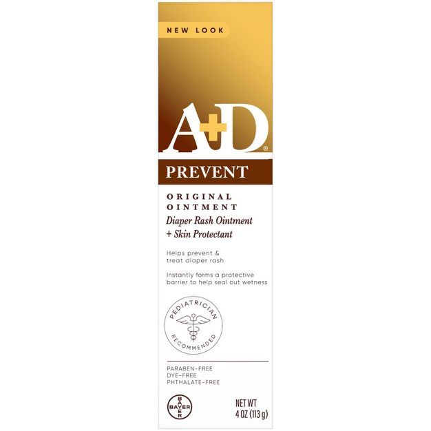 A&D Baby Diaper Rash Ointment, Baby Protectant with Vitamins A and D - 4oz | Target