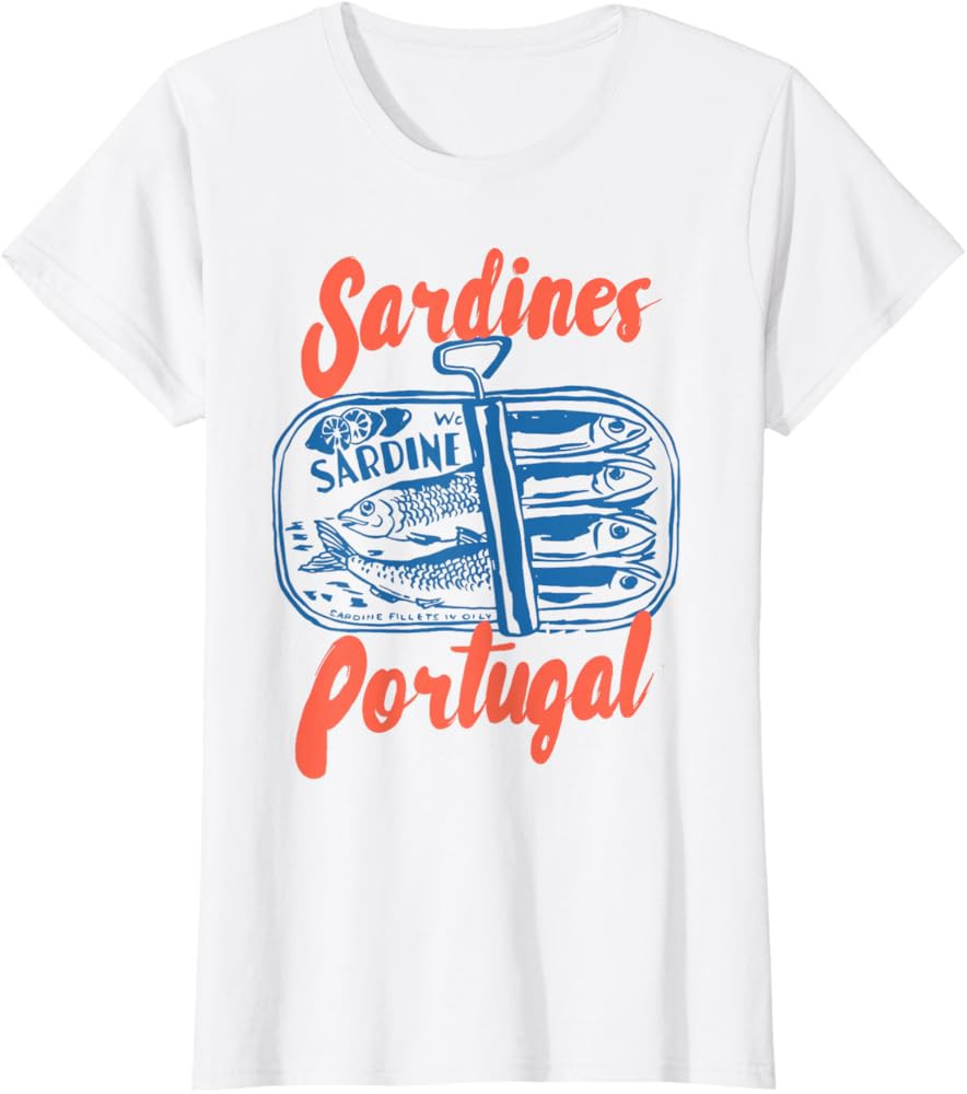 Sardines Tinned Fish Retro Graphic for Men Women T-Shirt | Amazon (US)
