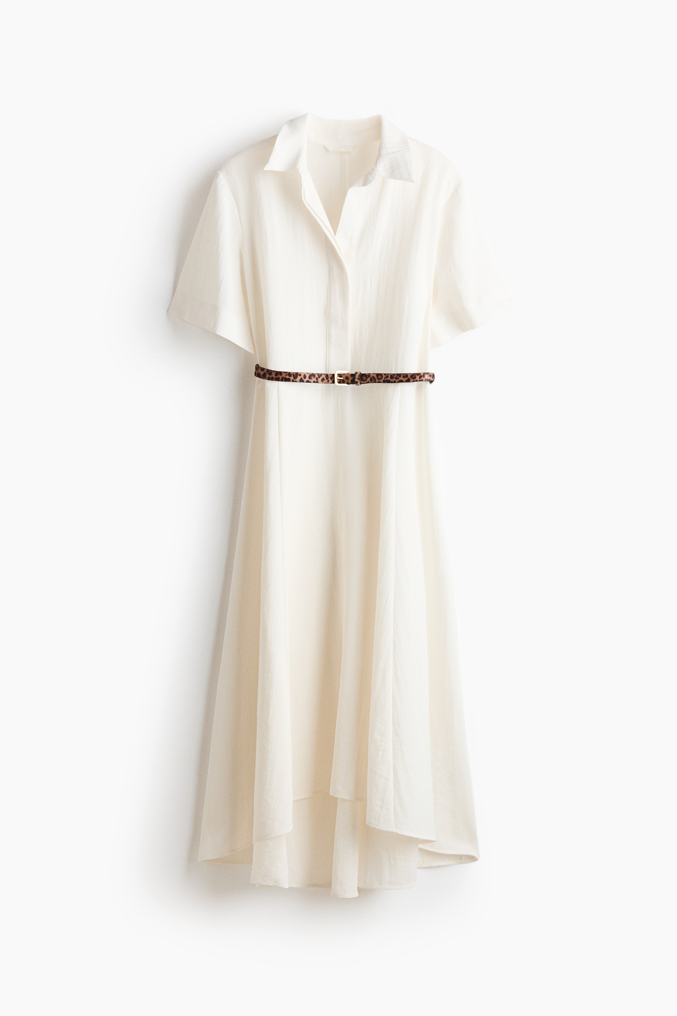 H & M - Tie-Belt Shirt Dress - White | H&M (US + CA)