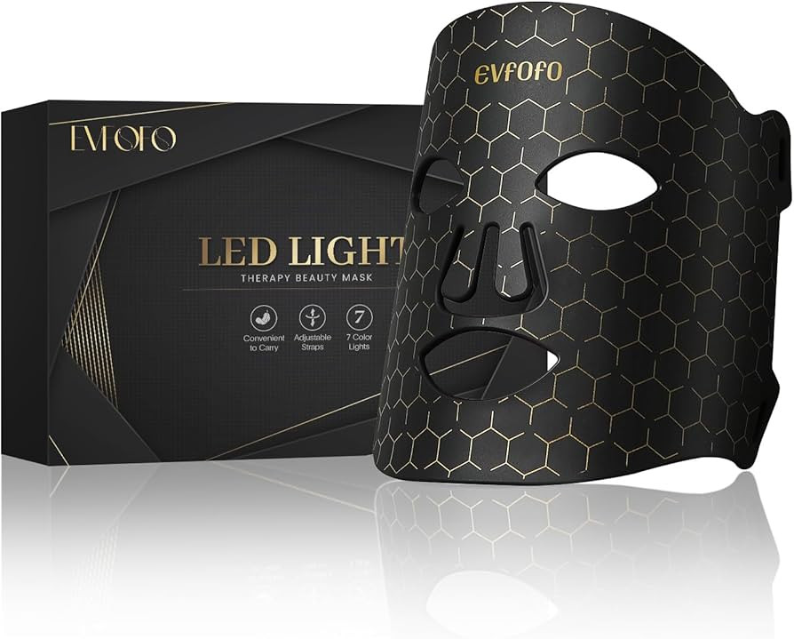 Red Light Therapy Mask for Face, Blue Red Light Therapy Mask for Face, 7 Colors LED Face Mask Lig... | Amazon (US)