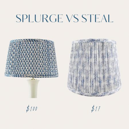 Splurge vs Steal Pleated Blue Lamp Shades

#LTKhome #LTKfindsunder50