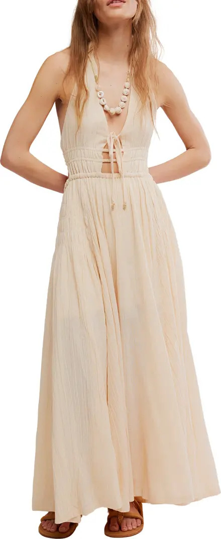 Angel Plunge Halter Neck Maxi Dress | Nordstrom