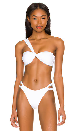 X TESSA BROOKS Mick Bikini Top in White | Revolve Clothing (Global)