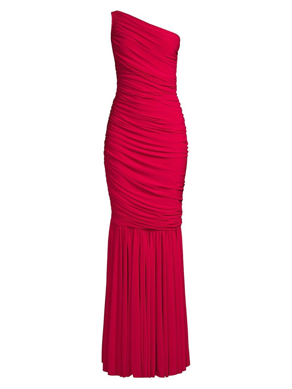 Diana Ruched One-Shoulder Fishtail Gown | Saks Fifth Avenue