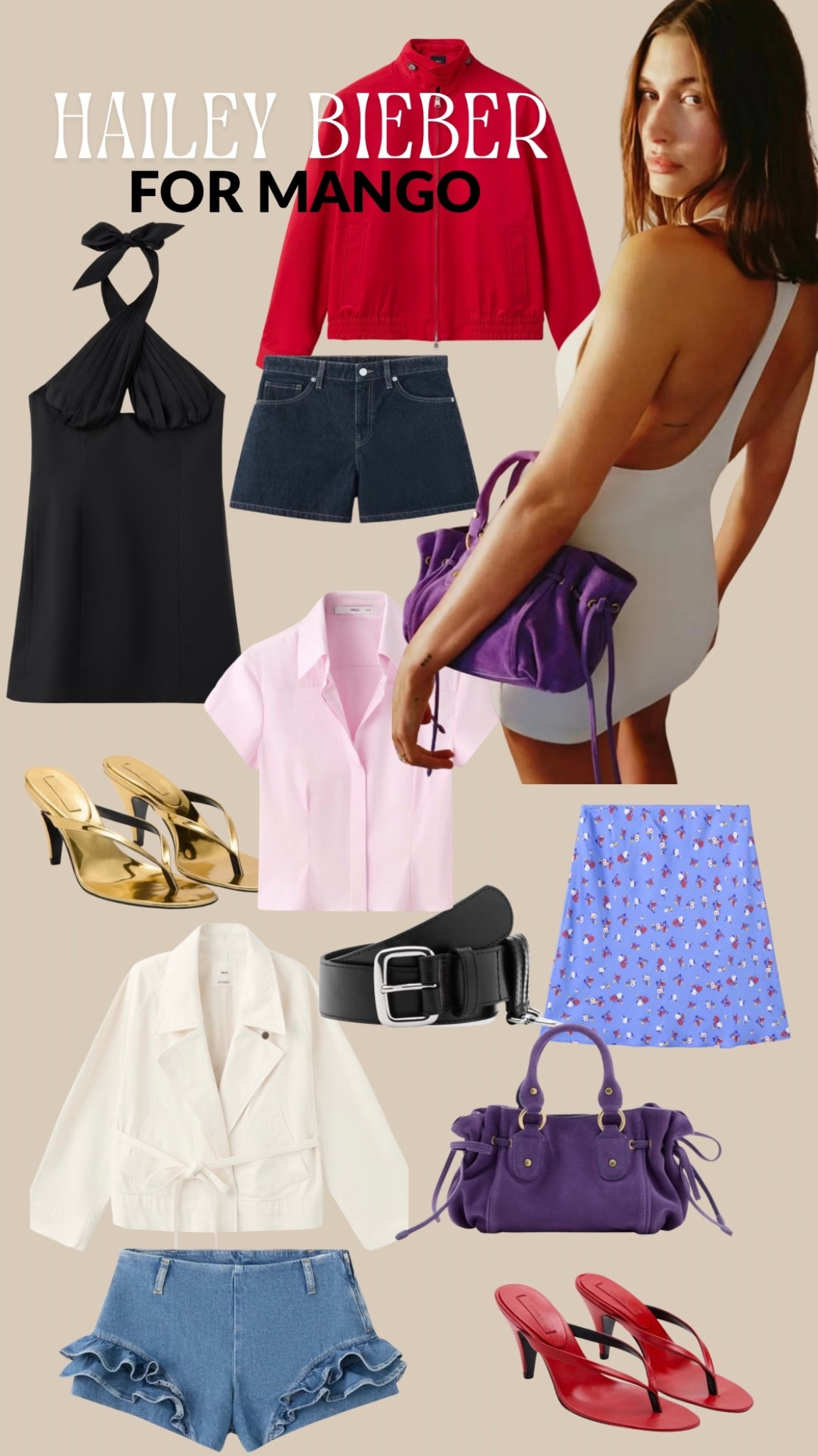 miss Hailey Bieber new collection with Mango 😍 so many cute pieces for spring/summer