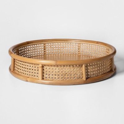 20" x 4" Decorative Rattan Cane Tray Brown - Project 62™ | Target