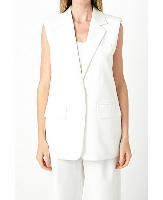 endless rose Women's Linen Oversize Vest Blazer - Macy's | Macy's
