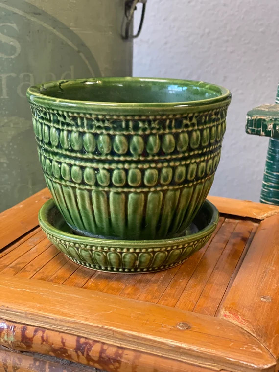 Vintage Green Mccoy USA Planter | Etsy | Etsy (US)