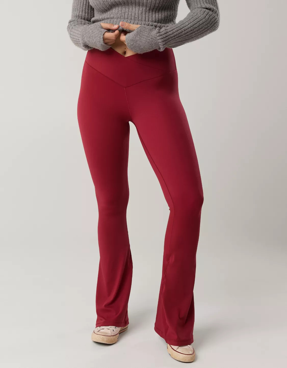 OFFLINE By Aerie Real Me High Waisted Crossover Flare Legging | Aerie