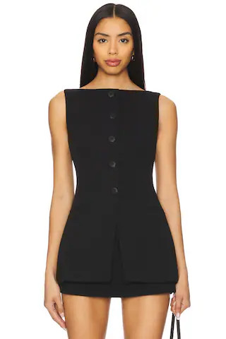 Lyla Vest Top in Black | Revolve Clothing (Global)