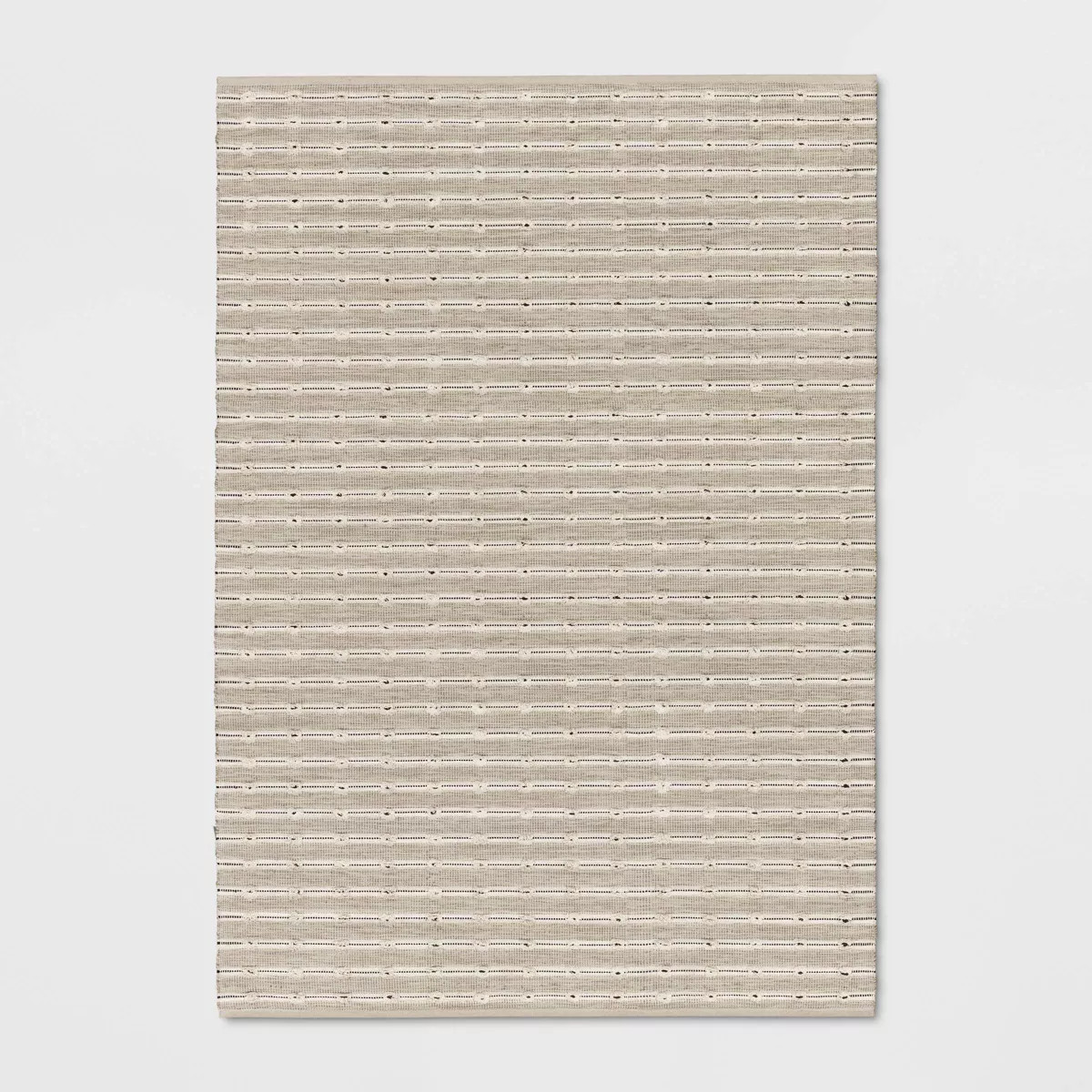 7'x10' Woven Striped Flatweave Rug Black/Cream - Threshold™ | Target