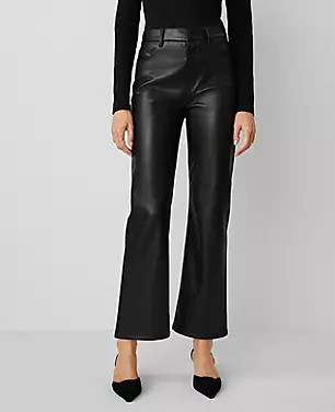 The Petite Ankle Boot Faux Leather Pant | Ann Taylor (US)