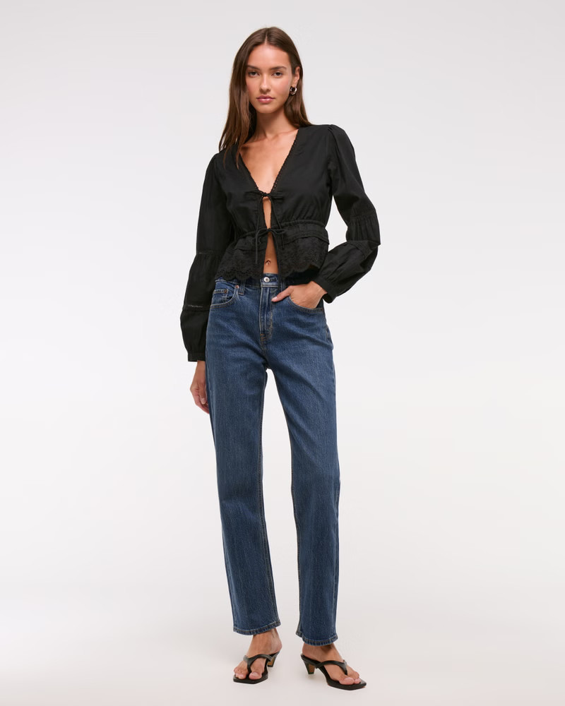 High Rise Vintage Straight Jean | Abercrombie & Fitch (UK)
