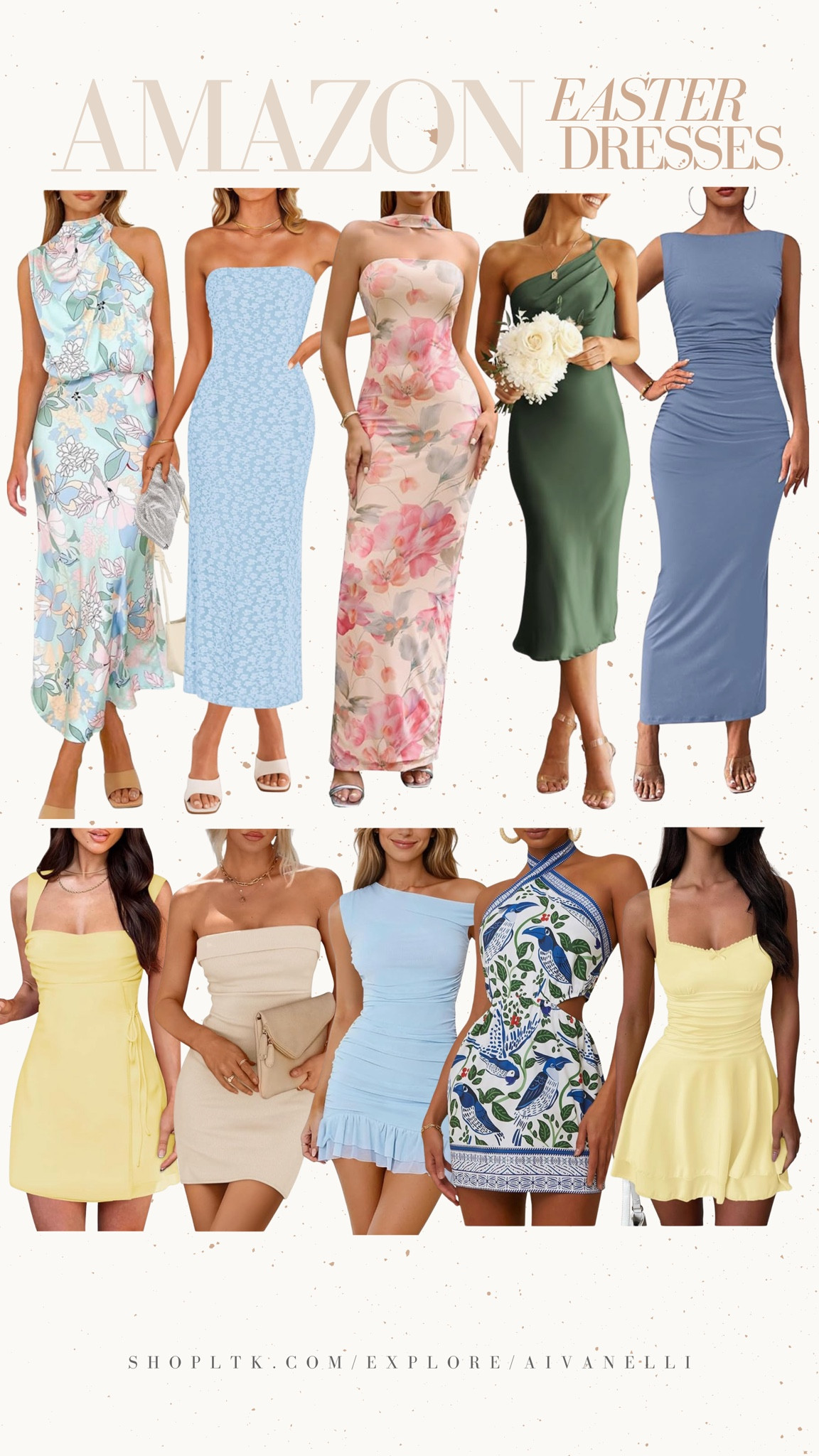 Amazon Easter dresses

floral midi dress pastel tones
ruffle sleeve spring dress
easter sunday brunch outfit
light blue flowy maxi dress
lace detail feminine dress
cottagecore floral mini dress
puff sleeve tiered dress
classic white eyelet dress
spring garden party dress

#LTKSaleAlert #LTKSeasonal #LTKootd