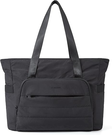 BAGSMART Tote Bag for Women, Lightweight Tote Bag with Yoga Mat Strap, Quilted Shoulder Bag Handb... | Amazon (US)