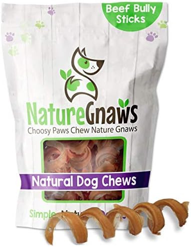 Nature Gnaws Bully Stick Springs for Dogs - Premium Natural Beef Bones - Long Lasting Spiral Dog ... | Amazon (US)