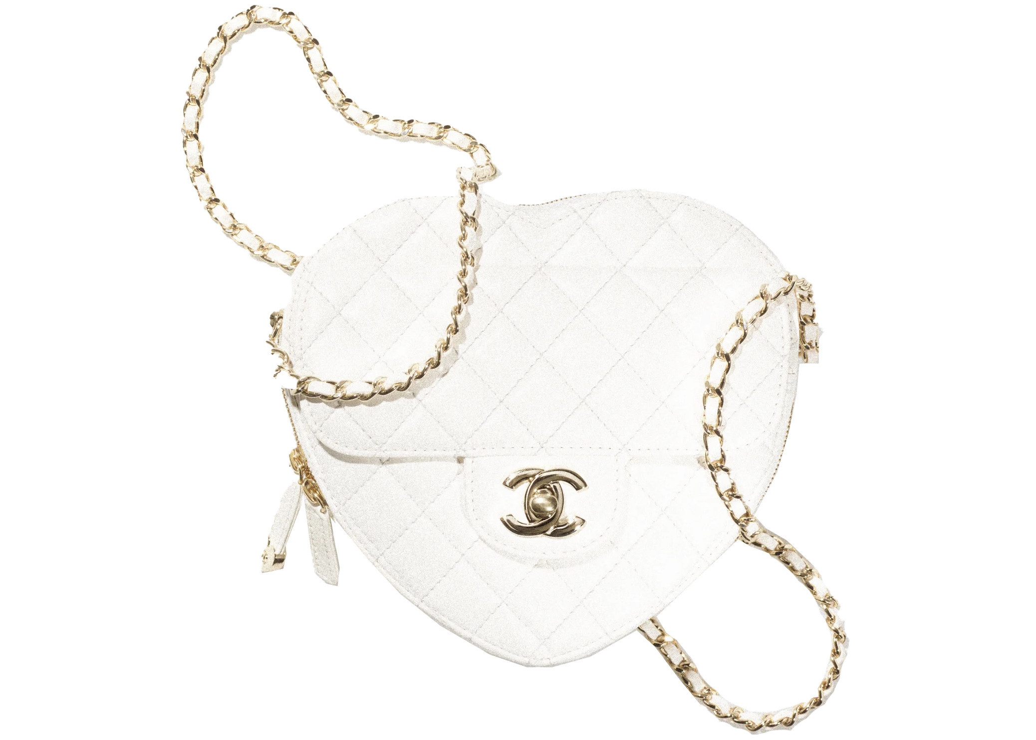 Chanel Heart Bag 22S White Lambskin | StockX