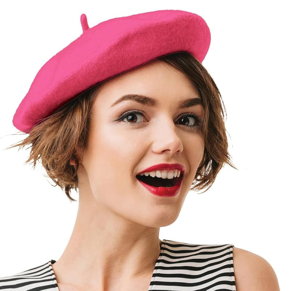 Kangaroo Vintage French Beret - Unisex Wool Hat for Men & Women, Cosplay, Costume Party, Parisian... | Amazon (US)