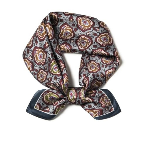 SHIROUYU 100% mulberry silk scarf 27 inches silk square scarf headscarf men's women's neck scarf neckerchief Gift Packed | Amazon (US)